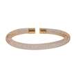 Bracelet rigide mixte silicone blanc et argent 925/1000 doré-rose (31812747R)