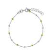 Bracelet argent 925/1000 rhodié et boules recouvertes d'émail jaune (31812833J)