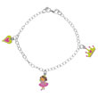 Bracelet souple 'Dora Princesse' en argent 925/1000e - Multicolore - Enfant