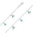 Bracelet 'Dauphin/Etoile bleu - Email - Argent 925/1000 rhodié  - Enfant