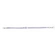 Bracelet cordon coton violet Etoile- Email violet paillette - Argent 925/1000 rhodié - Enfant