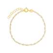 Bracelet PERLAS LATINAS perles de verre blanc, argent 925/1000 doré (31812826DB)