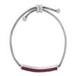 Bracelet en acier avec des cristaux violets, fermoir coulissant (318325V)