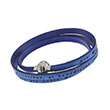 Bracelet cuir 'SPIRITUS' (60 cm) - Bleu