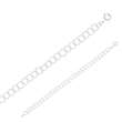 Bracelet maille fantaisie cercle limée laser en argent 925/1000 (19 cm)