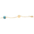Bracelet souple plaqué or Bao bleu