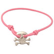 Bracelet souple piraterie rose et argentée