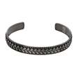 Bracelet rigide Acier noir avec relief (318465) - Homme