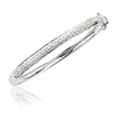 Bracelet rigide or gris  et diamant (1,04 carat) - Blanc