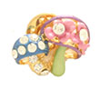 Broche fantaisie - Champignon - Multicolore