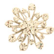 Broche fantaisie - Strass blanc - Argenté