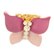 Broche fantaisie - Papillon - Rose