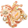 Broche Uheri rose