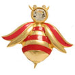 Broche Emel rouge