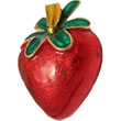 Broche fruit des bois IV rouge et dorée