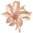 Broche Fleur tropicale III rose