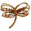 Broche Pillywiggins V ambrée