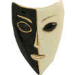 Broche masque IX noire et blanche