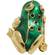 Broche grenouille III verte