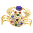 Broche Crabe multicolores