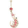 Piercing nombril crocodile  rose