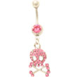 Piercing nombril piraterie rose