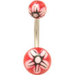 Piercing nombril Janik V multicolore