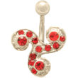 Piercing nombril Tifenn rouge