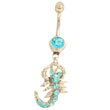 Piercing nombril scorpion VII bleu