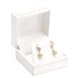 Ecrin boucles d'oreilles gainé - Blanc