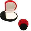 Ecrin bague cocinnelle noir et rouge- Enfant