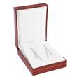 Ecrin boucles d'oreilles gainé - Rouge