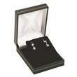Ecrin boucles d'oreilles/pendentif gainé - Rouge
