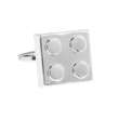  Boutons de manchette Lego couleur argent - Homme