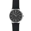 Montre homme Lutetia boîtier métal, cadran et bracelet cuir de veau noir (750127N)