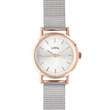 Montre Lutetia boîtier métal doré rose et bracelet milanais acier couleur argent (750132SR)