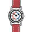 Montre pédagogique bracelet synthétique rouge - Enfant