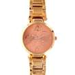 Montre Lutetia boîtier et bracelet métal doré rose, pierres synthétiques et chiffres arabes (750105RO)