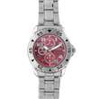 Montre homme Lutetia boîtier et bracelet en métal, cadran bordeaux (750113BO)