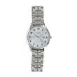 Montre homme boîtier métal rond, dato, bracelet métal à boucle déployante (755136H)