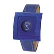 Montre dame cadran carré bracelet bleu sans nickel 