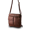 Sac porté épaule en cuir - Soft Collection - Gennaro - Marron foncé - Homme