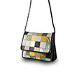 Sac porté épaule en cuir - Patchwork Collection - Betty - Patchwork Violet