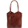 Patty - Sac en cuir convertible en sac à dos - Marron (TL141497)