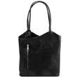 Patty - Sac en cuir convertible en sac à dos - Noir (TL141497)