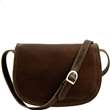 Isabella - Sac bandoulière en cuir - Marron foncé (TL9031)