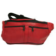 Sac banane cuir Amalia XIII rouge - Homme