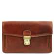 Tommy - Elégante pochette en cuir pour homme - Marron (TL141442)