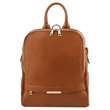 TL Bag - Sac à dos pour femme en cuir souple - Cognac (TL141376)