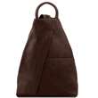 Shanghai - Sac à dos en cuir - Marron foncé (TL140963)